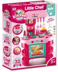 Игрален комплект Buba Kitchen Cook - Детска кухня, розова - 5t