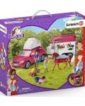 Игрален комплект Schleich Horse Club - Конен лагер с кола и ремарке - 1t