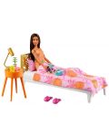 Игрален комплект Mattel Barbie - Кукла с тематична стая, Спалня - 2t