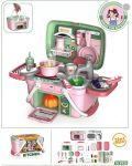Игрален комплект Raya Toys - Кухня в кошница с пара и светлини - 2t