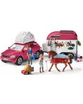 Игрален комплект Schleich Horse Club - Конен лагер с кола и ремарке - 2t