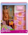 Игрален комплект Mattel Barbie - Кукла с тематична стая, Спалня - 1t