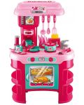 Игрален комплект Buba Kitchen Cook - Детска кухня, розова - 1t