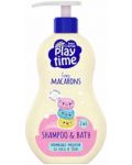 Измиващ гел 2 в 1 Baby Crema Play time - Macarons,  400 ml - 1t