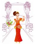 Комплект за оцветяване Janod - Облечи младоженците, със стикери - 4t
