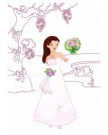 Комплект за оцветяване Janod - Облечи младоженците, със стикери - 2t