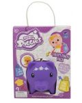 Касичка прасенце Boti Pocket Money Piggies - Лилава, с аксесоари - 1t