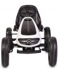 Картинг кола Moni - Mercedes-Benz Go Kart, EVA, бяла - 3t