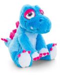 Плюшена играчка Keel Toys - Динозавър, син, 16 cm - 1t