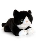 Keel Toys Плюшено легнало коте Черно и бяло 25 см. - 1t