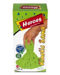Кинетичен пясък в кутия Heroes - Зелен цвят, 1000 g - 1t