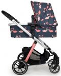 Комбинирана бебешка количка 3 в 1 Cosatto - Giggle Trail, Pretty Flamingo - 2t