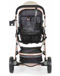 Комбинирана бебешка количка Moni - Ciara, бежова с черно - 5t