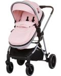 Комбинирана бебешка количка Chipolino - Аура, фламинго - 3t