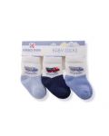Комплект бебешки термо чорапи Kikka Boo Hooper - Памучни, 2-3 години, 3 чифта, сини - 1t