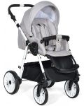 Комбинирана количка Baby Giggle - Alpina, 2 в 1, светлосива - 2t