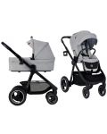 Комбинирана бебешка количка 2 в 1 KinderKraft - Everyday, светлосива - 1t