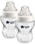 Комплект бебешки шишета Tommee Tippee Easi Vent - 260 ml, с биберон 1 капка, 2 броя - 1t