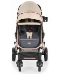 Комбинирана бебешка количка Moni - Ciara, бежова с черно - 3t