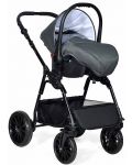 Комбинирана детска количка 3в1 Baby Giggle - Torino, тъмносива - 4t