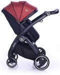Комбинирана детска количка Lorelli - Adria, Black and Red - 7t