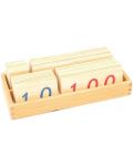 Комплект дървени плочки Smart Baby - С числа от 1 до 9000, голям - 1t