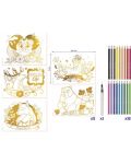 Комплект за оцветяване Maped Creativ - Aqua art, Sweet dreams, акварелни бои - 3t