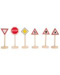 Комплект пътни знаци Small Foot - Дървени, 25 части - 4t
