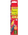 Комплект цветни триъгълни моливи Herlitz - 6 броя - 1t