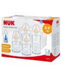 Комплект стъклени шишета Nuk First Choice+ - Temperature Control, с каучуков биберон  - 2t