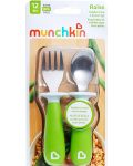 Комплект прибори за хранене Munchkin 2 броя, зелени - 3t