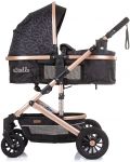 Комбинирана бебешка количка Chipolino - Естел, Абанос - 5t