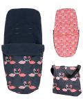 Комплект чувалче за крака и чанта за количка Cosatto - Pretty Flamingo - 1t