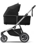 Комбинирана бебешка количка 2 в 1 Thule - Sleek, Midnight Black Aluminum - 3t
