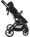 Комбинирана бебешка количка Moni - Rafaello, черна - 4t