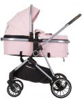 Комбинирана бебешка количка Chipolino - Аура, фламинго - 6t