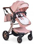 Комбинирана детска количка 2 в 1 Moni - Polly, розова - 6t