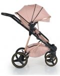 Комбинирана бебешка количка 3 в 1 Moni - Florence, розова - 6t