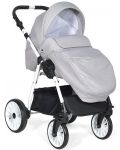 Комбинирана количка Baby Giggle - Alpina, 2 в 1, светлосива - 3t