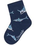 Комплект детски чорапи Sterntaler - С акули, 19/22 размер, 12-24 месеца, 3 чифта - 5t