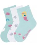 Комплект детски чорапи Sterntaler - с русалка, 19/22 размер, 3 чифта - 1t