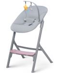 Комплект столче за хранене и шезлонг KinderKraft - Livy и Calmee, розови - 6t