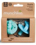 Комплект силиконови залъгалки Munchkin - Koala, 0m+, 2 броя, сини - 2t