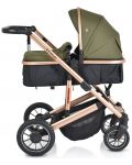 Комбинирана бебешка количка Moni - Thira, зелена - 4t