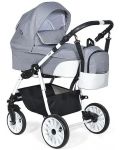Комбинирана количка Baby Giggle - Alpina, 2 в 1, тъмносива - 1t