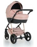 Комбинирана бебешка количка 3 в 1 Moni - Florence, розова - 3t