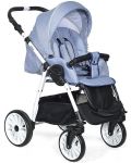 Комбинирана количка Baby Giggle - Alpina, 2 в 1, синя - 4t