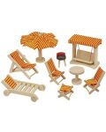 Комплект мебели за къща за кукли Goki - Градински мебели - 1t