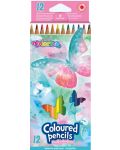 Комплект цветни моливи Colorino - Dreams, 12 цвята - 1t