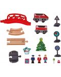 Коледен календар Hape - Коледна гара, с дървени играчки - 2t